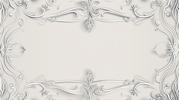 Moderne illustratie van een luxe bruiloft uitnodigingskaart ontworpen in art nouveau klassieke antieke stijl Grijze lijn en frame op een witte achtergrond Een premium illustratie voor art deco evenementen galas