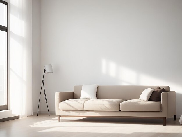 Moderne interieurontwerp Rustic interieurontwerpen van moderne woonkamer met beige bruine bank