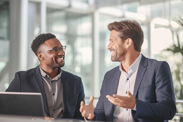 Foto moderne kantoor multiraciale zakenmensen die samenwerken