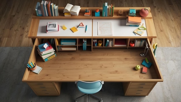 Moderne kantoorinterieur met ergonomische werkstations en een heldere inrichting