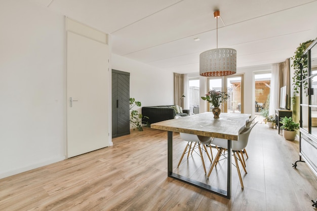 Moderne keuken en eetkamer