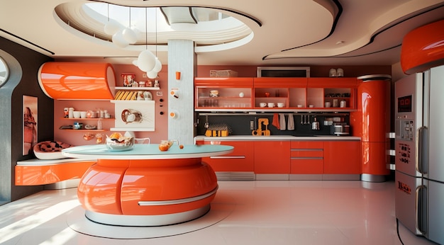 moderne keuken met natuurlijk licht generativa IA