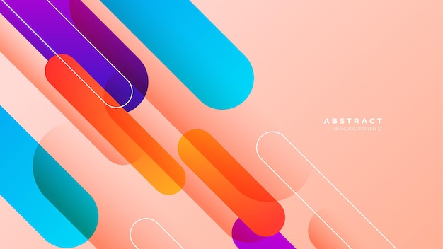 Moderne kleurrijke geometrische vormen 3d abstracte technologie achtergrond Vector abstracte grafisch ontwerp banner patroon presentatie achtergrond web sjabloon