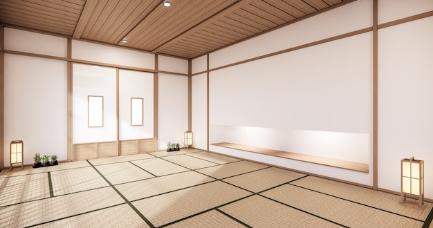 moderne lege woonkamer 3D-rendering