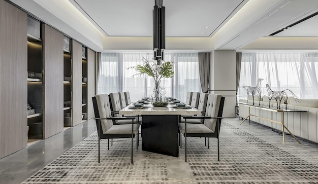 Moderne luxe eetkamer