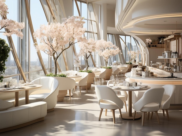 Moderne luxe restaurantfoto