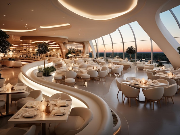 Moderne luxe restaurantfoto