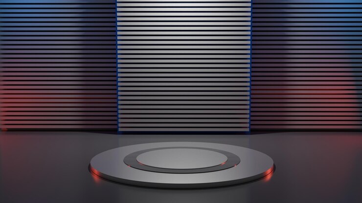 Foto moderne metalen podium