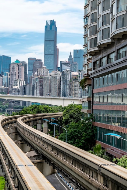 Moderne metropoolhorizon, Chongqing, China,