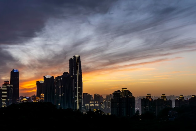 Moderne metropoolhorizon, Chongqing, China,