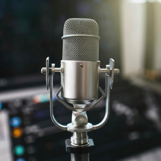 moderne microfoon Audio opname en podcasting concept