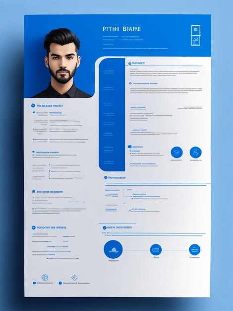 Foto moderne minimale schone professionele cv-sjabloonontwerp