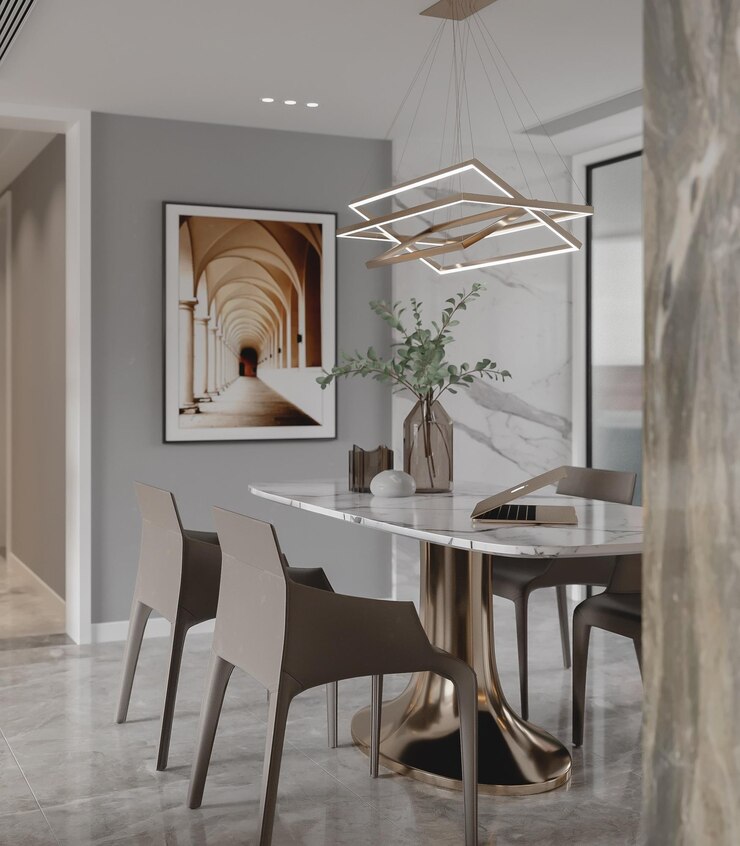 Foto moderne minimalistische eetkamer