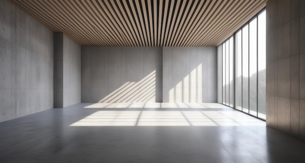 Moderne minimalistische interieur badend in natuurlijk licht