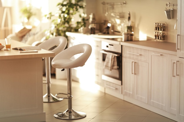 Moderne mooie keuken interieur