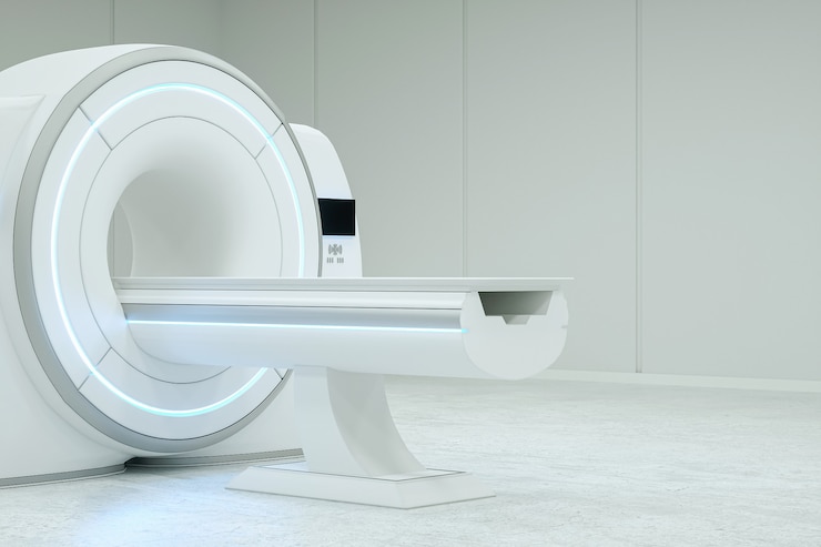 Foto moderne mri-machine in een kamer