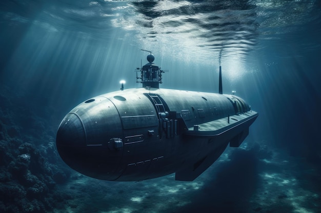 Moderne onderzeese onderwaterweergave Generatieve AI