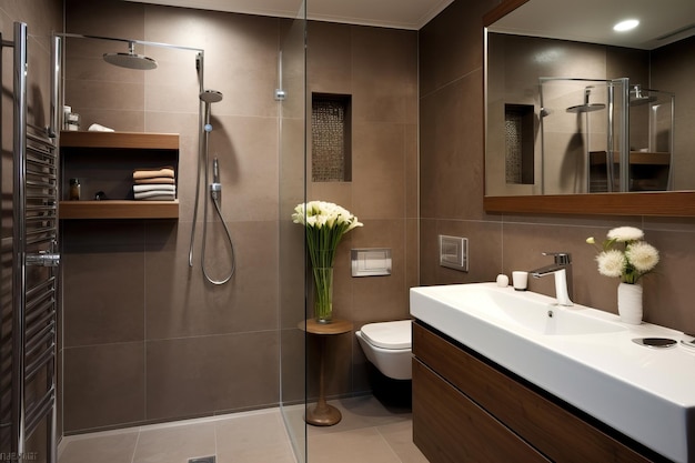 Moderne ontwerp kleine badkamer