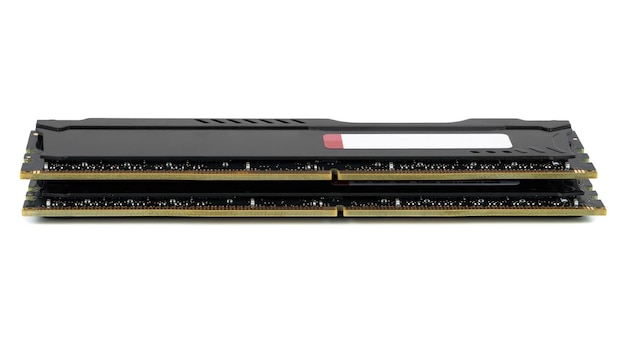 Moderne RAM-geheugenmodules met zwarte radiator