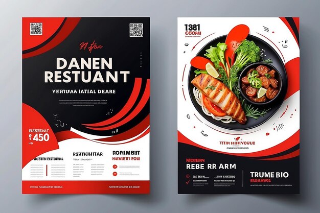 Moderne Restaurant Flyer Template Presentatie Banner