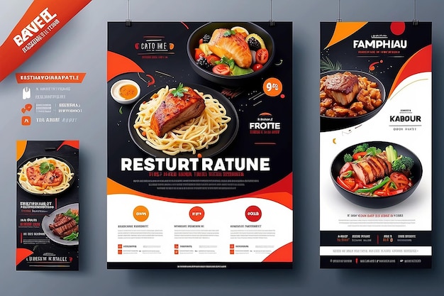 Moderne Restaurant Flyer Template Presentatie Banner