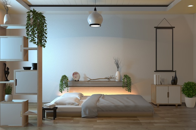 Moderne rustige slaapkamer.