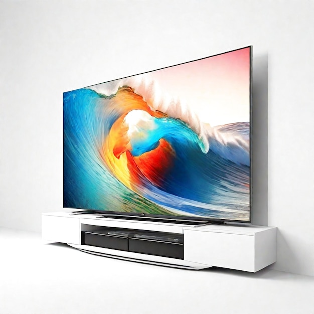 Foto moderne smart tv gegenereerd ai