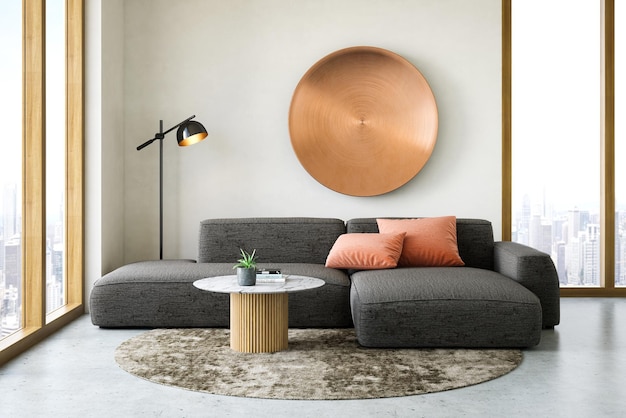 Moderne stijl conceptuele interieur kamer d illustratie