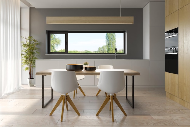 Moderne stijl interieur 3D-rendering