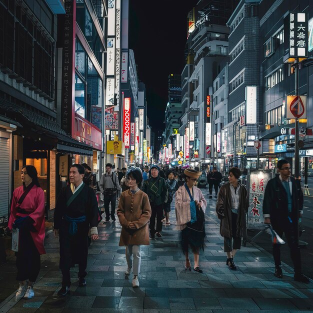 Moderne straat achtergrond van Tokio