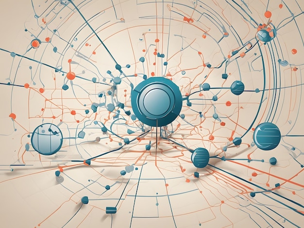 Moderne technologie Abstracte achtergrond met netwerkverbindingslijnen