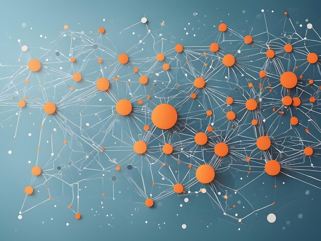 Moderne technologie Abstracte achtergrond met netwerkverbindingslijnen