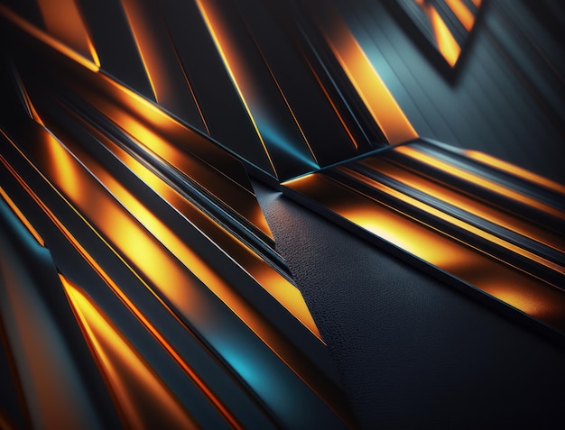 Moderne technologie abstracte textuur met diagonale metalen lijnen gemaakt met generatieve AI-technologie