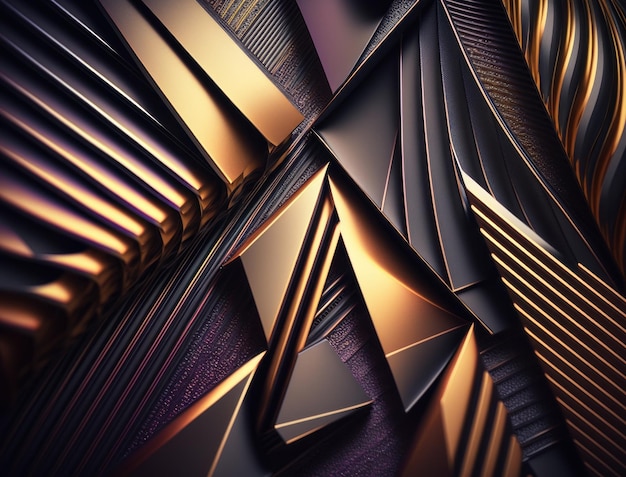 Moderne technologie abstracte textuur met diagonale metalen lijnen gemaakt met generatieve AI-technologie