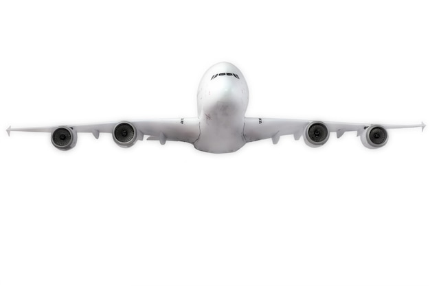 Moderne vliegtuig geïsoleerd op een witte achtergrond.