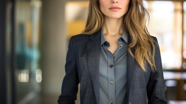 Moderne vrouwen Professionele Grace Portret van vertrouwen op de werkplek