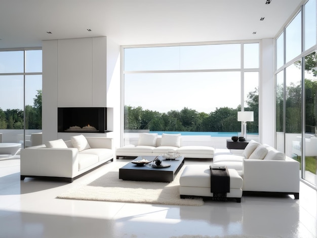 Moderne witte interieur