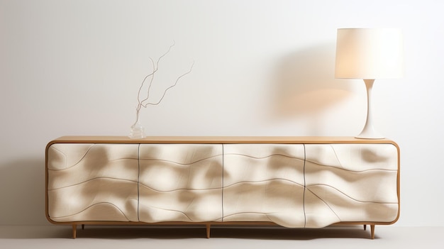 Foto moderne witte sideboard met geschilderde golden light stijl