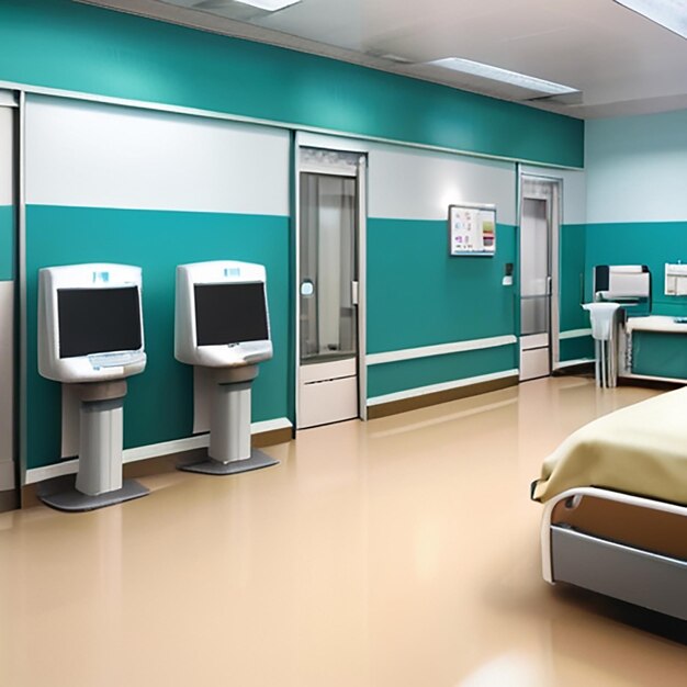 Foto moderne ziekenhuiscommunicatie met ai-generatieve afbeeldingen