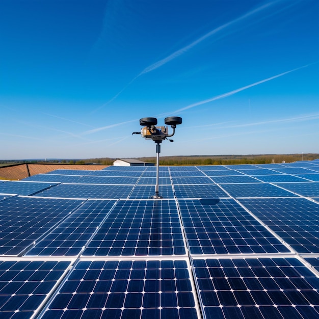 Moderne zonnepanelen installatie op het dak