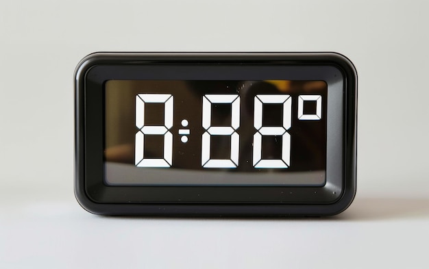 Modernizing Your Space with the Digital Clock Display On White Background