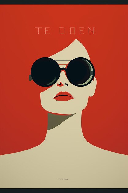 Modernretro poster minimalist creative design