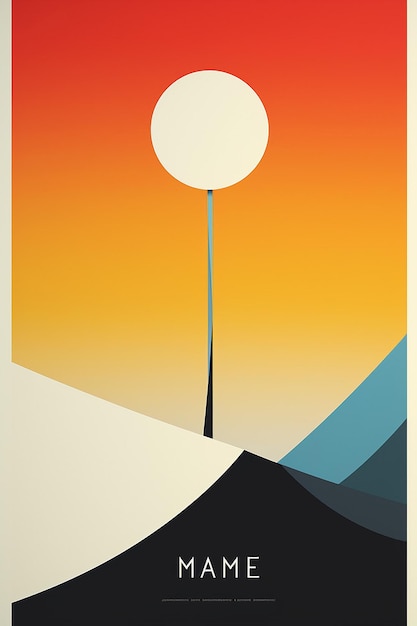 Modernretro poster minimalist creative design