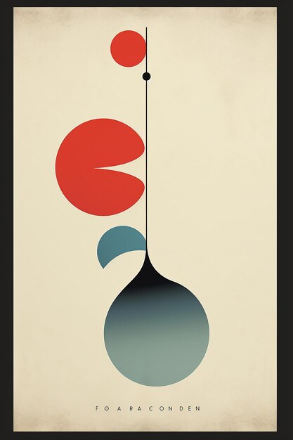 Foto modernretro poster minimalistisch creatief ontwerp