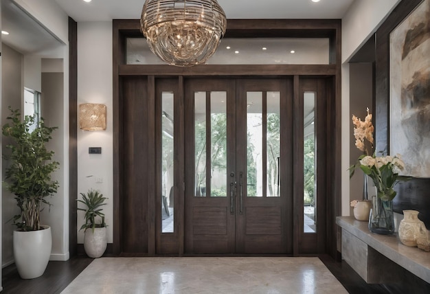modernstyle entrance with a luxurious space