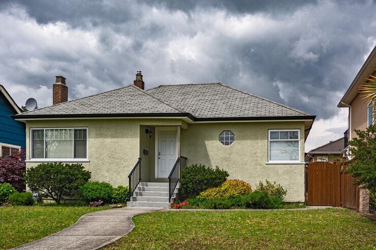 Modest average residential house in north america