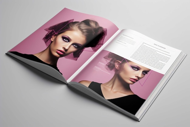 Foto modetijdschrift layout design book template