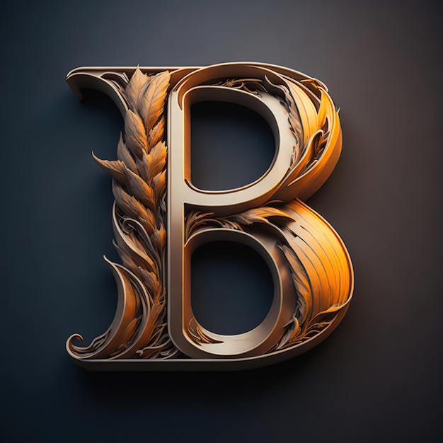 Modieuze stijlvolle alfabetten typografie Letter B