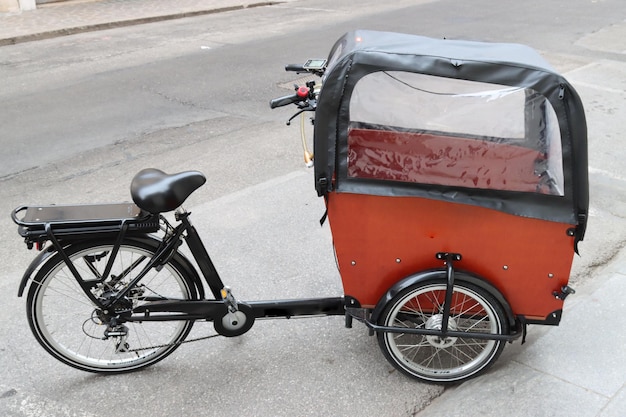 Photo modified bicycle for passenger transport