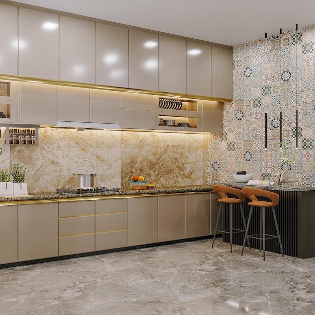 modular kitchen cabinet  interiors